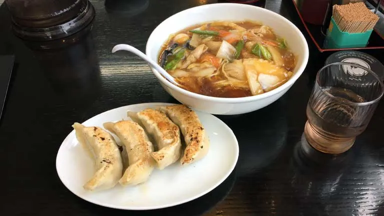 五目そばと餃子