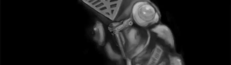 モノトーンでバルタン星人を描いてみた