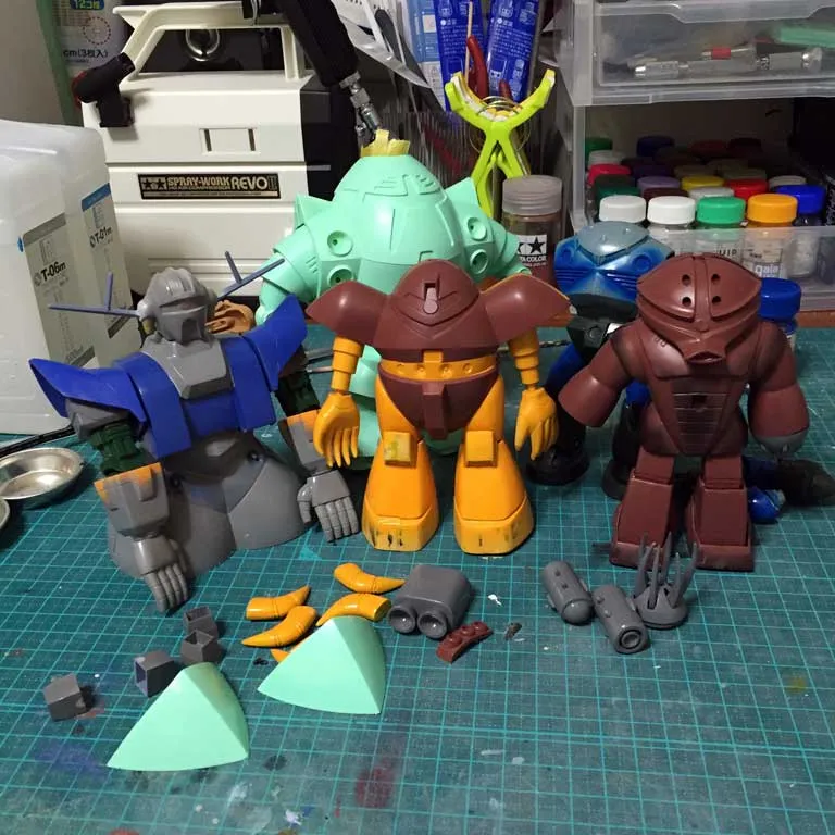 ジオン軍 水泳部とジオング 塗装